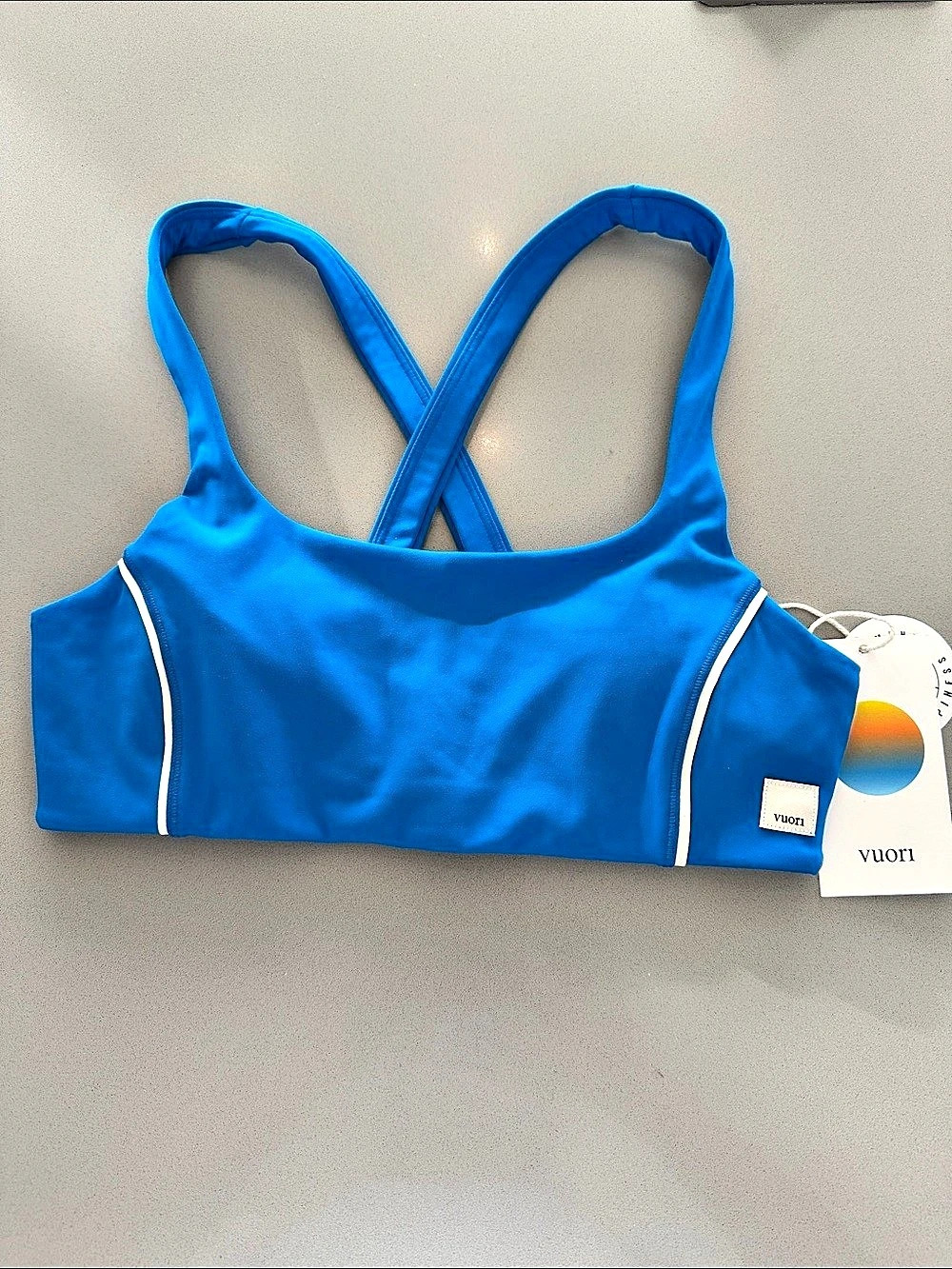 Vuori Daily Piped Bra, Regatta Blue XS